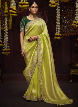 Impeccable Kanjivaram Silk Green Zari Classic Saree