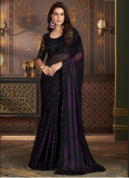 Impeccable Silk Purple Contemporary Saree