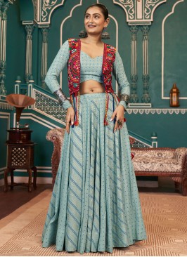 Imperial Blue Festival Readymade Lehenga Choli