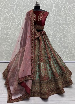 Imperial Embroidered Velvet Lehenga Choli