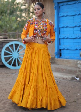 Imperial Plain Yellow Readymade Lehenga Choli