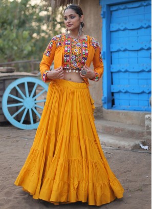 Imperial Plain Yellow Readymade Lehenga Choli