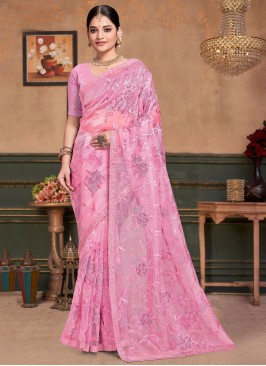 Impressive Magenta Party Trendy Saree