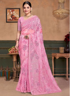 Impressive Magenta Party Trendy Saree