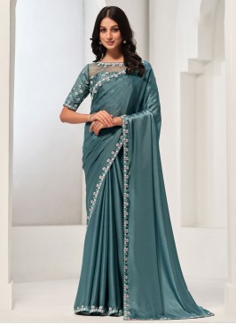 Incredible Grey Festival Trendy Saree