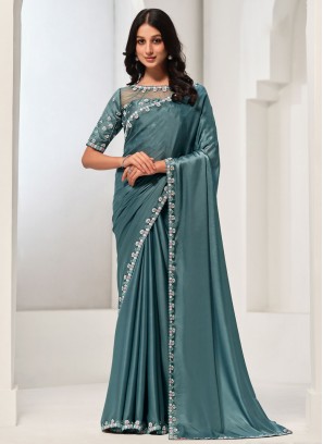 Incredible Grey Festival Trendy Saree