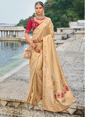 Innovative Kanjivaram Silk Reception Trendy Saree