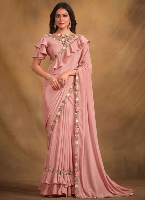 Invigorating Pink Wedding Trendy Saree