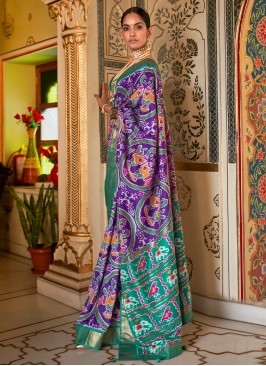 Invigorating Purple Weaving Patola Silk  Trendy Sa