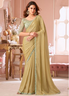 Irresistible Khaki Trendy Saree