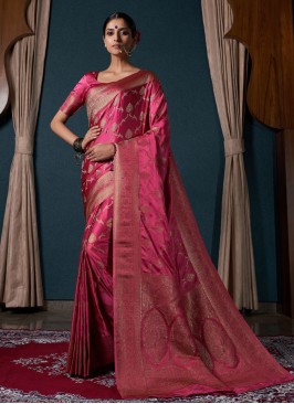 Irresistible Pink Classic Saree