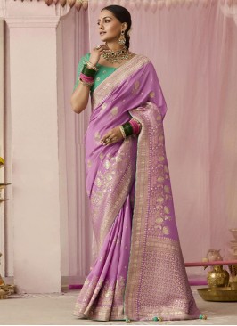 Jazzy Magenta and Pink Party Designer Saree