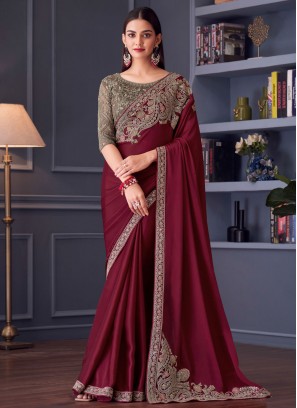 Jazzy Wine Classic Saree