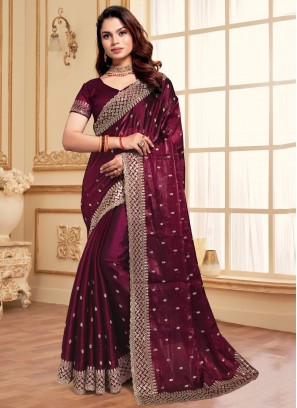 Jimmy Chu Trendy Saree in Wine