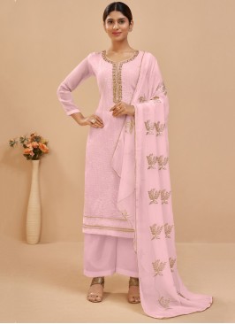 Jovial Embroidered Georgette Festive Wear Salwar Suit