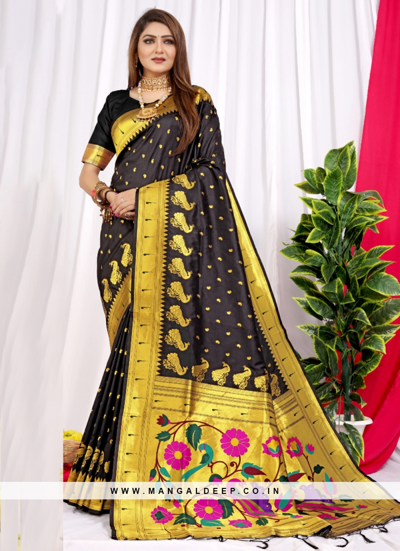 Georgette Bollywood Designer Trendy Black Saree, Party Wear at Rs 799/piece  in Surat