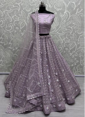 Lavender Color Trendy Lehenga Choli