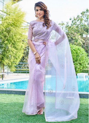 Lavender Festival Designer Saree