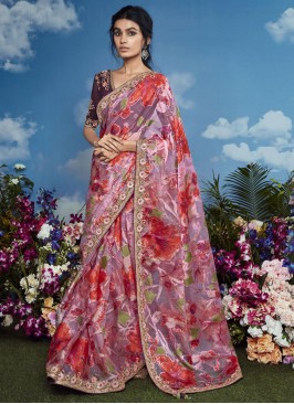 Lavender Party Traditional Saree