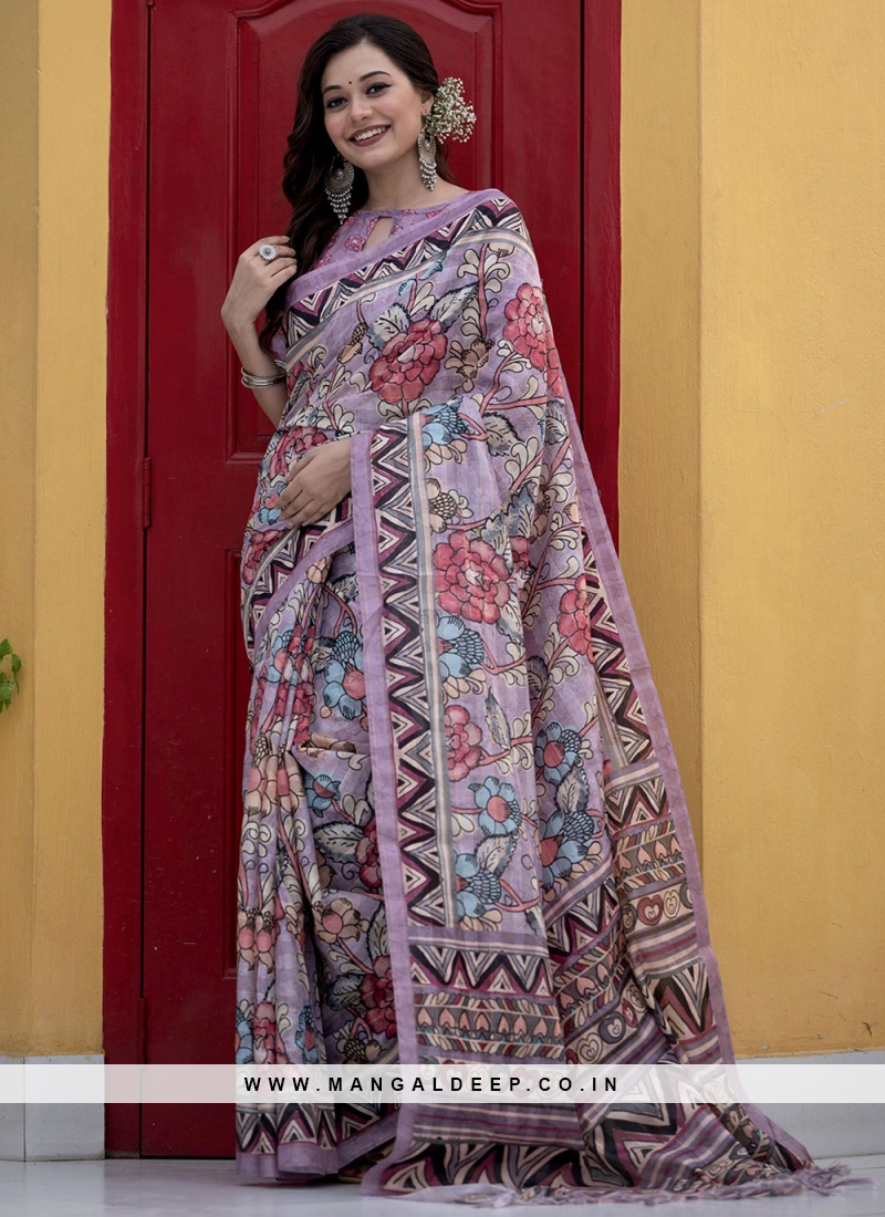 Gray Woven Pure Handloom Cotton Saree – zarikaariindia.com