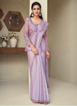 Lavender Shimmer Festival Classic Saree