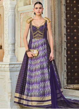 Lavender Silk Trendy Gown