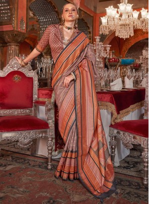 Lively Weaving Ceremonial Contemporary Saree