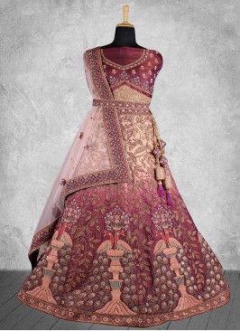 Lovable Diamond Magenta Raw Silk Designer Lehenga Choli