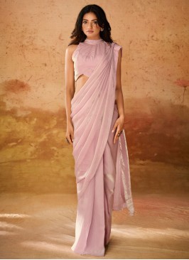 Lovable Organza Plain Classic Saree