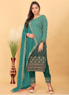 Lovable Sequins Faux Georgette Trendy Salwar Kameez