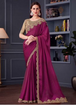 Lovely Chiffon Embroidered Designer Saree