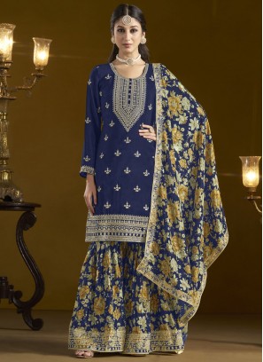 Lovely Chinon Ceremonial Designer Salwar Kameez