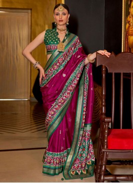 Magenta Festival Classic Saree