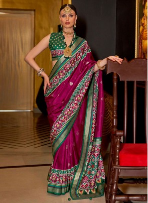 Magenta Festival Classic Saree