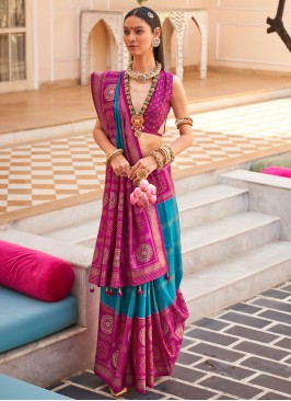 Magenta Silk Festival Classic Saree