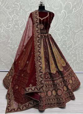 Maroon Color Trendy Lehenga Choli