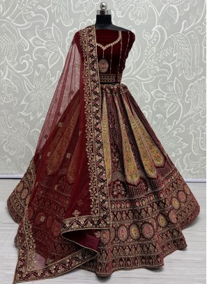 Maroon Color Trendy Lehenga Choli