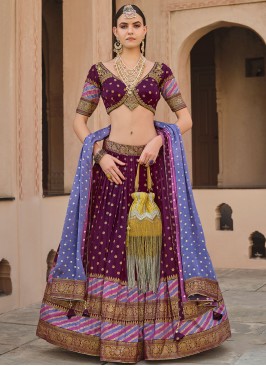 Marvelous Burgundy Lace Readymade Lehenga Choli