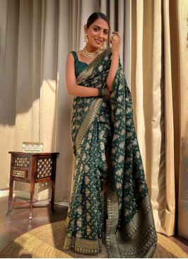 Masterly Banarasi Silk Zari Contemporary Style Saree