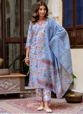 Mesmerizing Blended Cotton Readymade Salwar Kameez