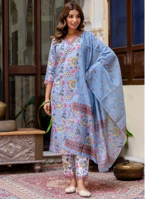 Mesmerizing Blended Cotton Readymade Salwar Kameez