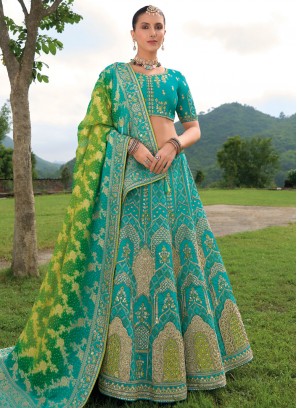 Miraculous Silk Khatli Work Lehenga Choli