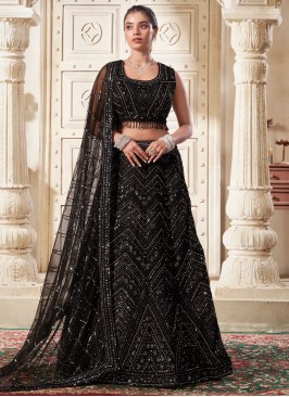 Modern Black Lehenga Choli