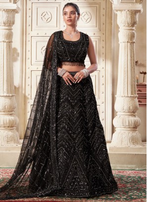 Modern Black Lehenga Choli