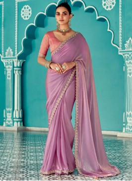 Modern Lavender and Pink Party Traditional Saree