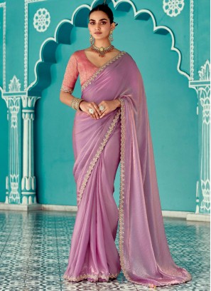 Modern Lavender and Pink Party Traditional Saree