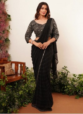 Modernistic Black Traditional Saree