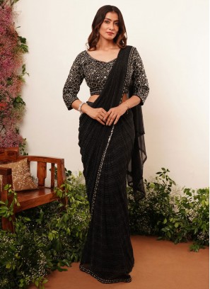 Modernistic Black Traditional Saree