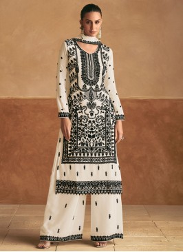 Modest Embroidered Palazzo Salwar Kameez