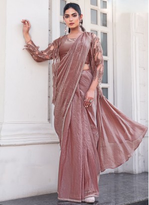 Modest Satin Silk Party Designer Saree